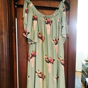 Peach Love California Long Horn Dress